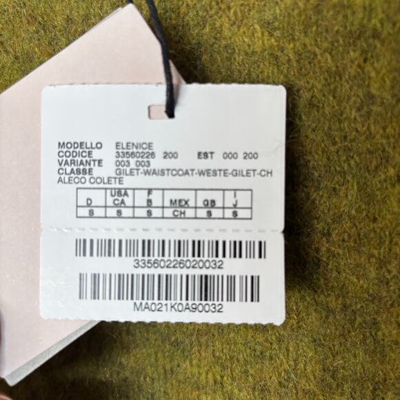 MARELLA | ELENICE Italian Mohair Wool Blend Sweater Vest RET $310 NWT Size S - Picture 6 of 8